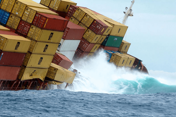 containers fall off