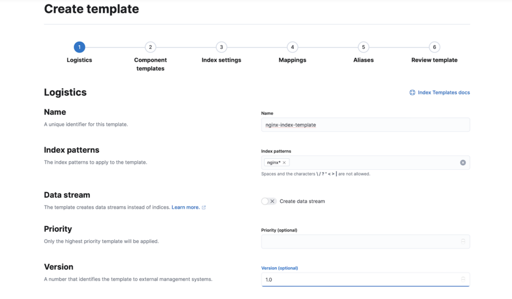 Kibana Create Index Template