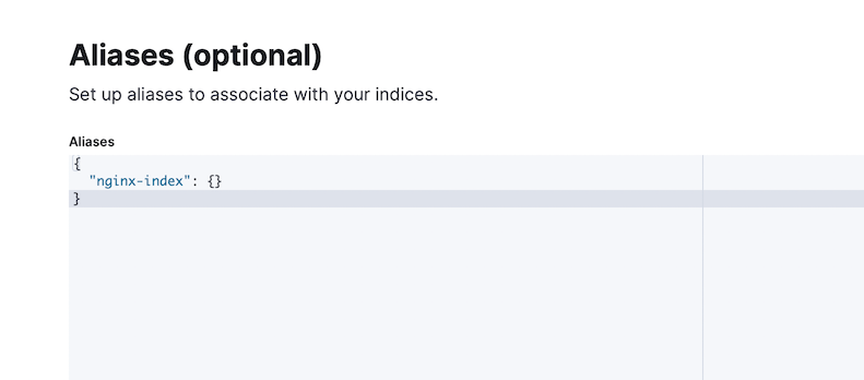 Kibana Index Template Index Alias