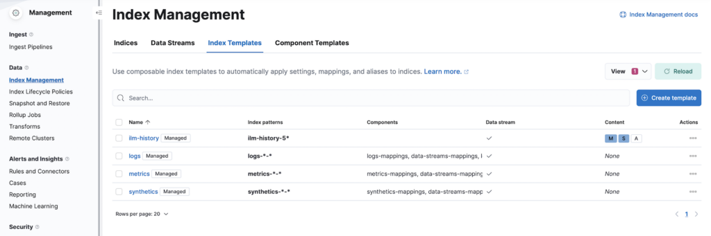 Kibana Index Management